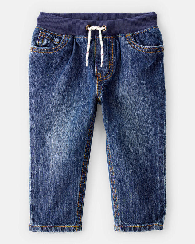 Product image 1 of Baby Pull-On Denim Pants - Blue