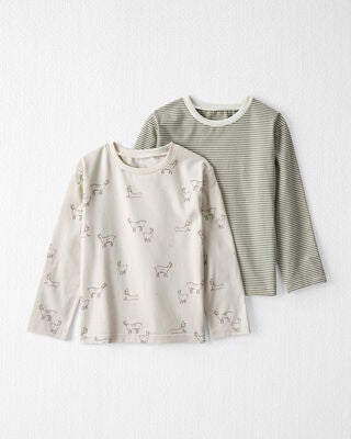 Product image 1 of Toddler 2-Pack Organic Cotton Holiday Print T-Shirts
