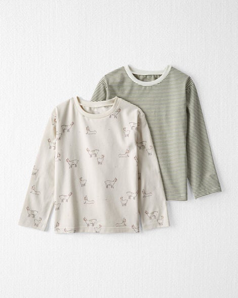  Product image 1 of Toddler 2-Pack Organic Cotton Holiday Print T-Shirts