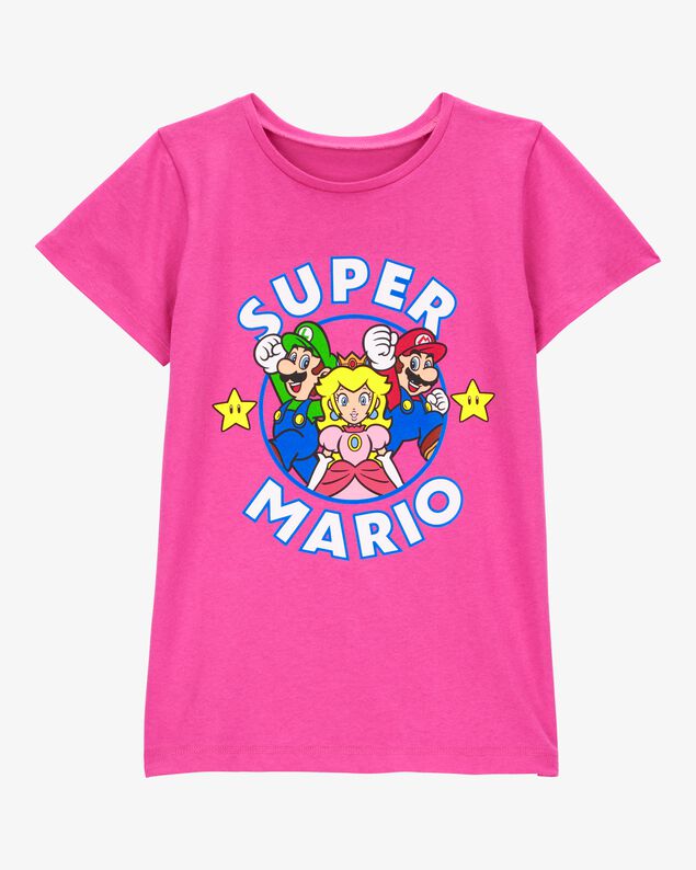 Product image 1 of Girls Super Mario™ Short-Sleeve Graphic Tee - Pink