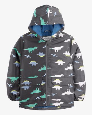 Product image 2 of Kid Dinosaur Color Changing Rain Jacket - Grey