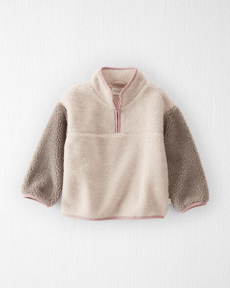 Product image 1 of Toddler Recycled Sherpa Quarter Zip Pullover