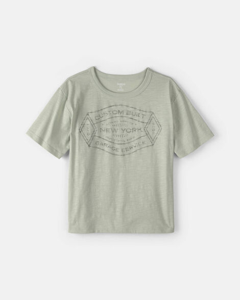 Boys 'New York' Graphic Tee - Green