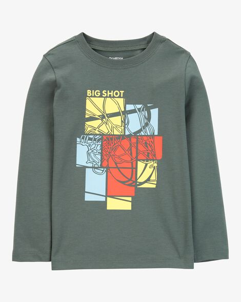  Product image 1 of Toddler Basketball Long-Sleeve Graphic Tee - Green