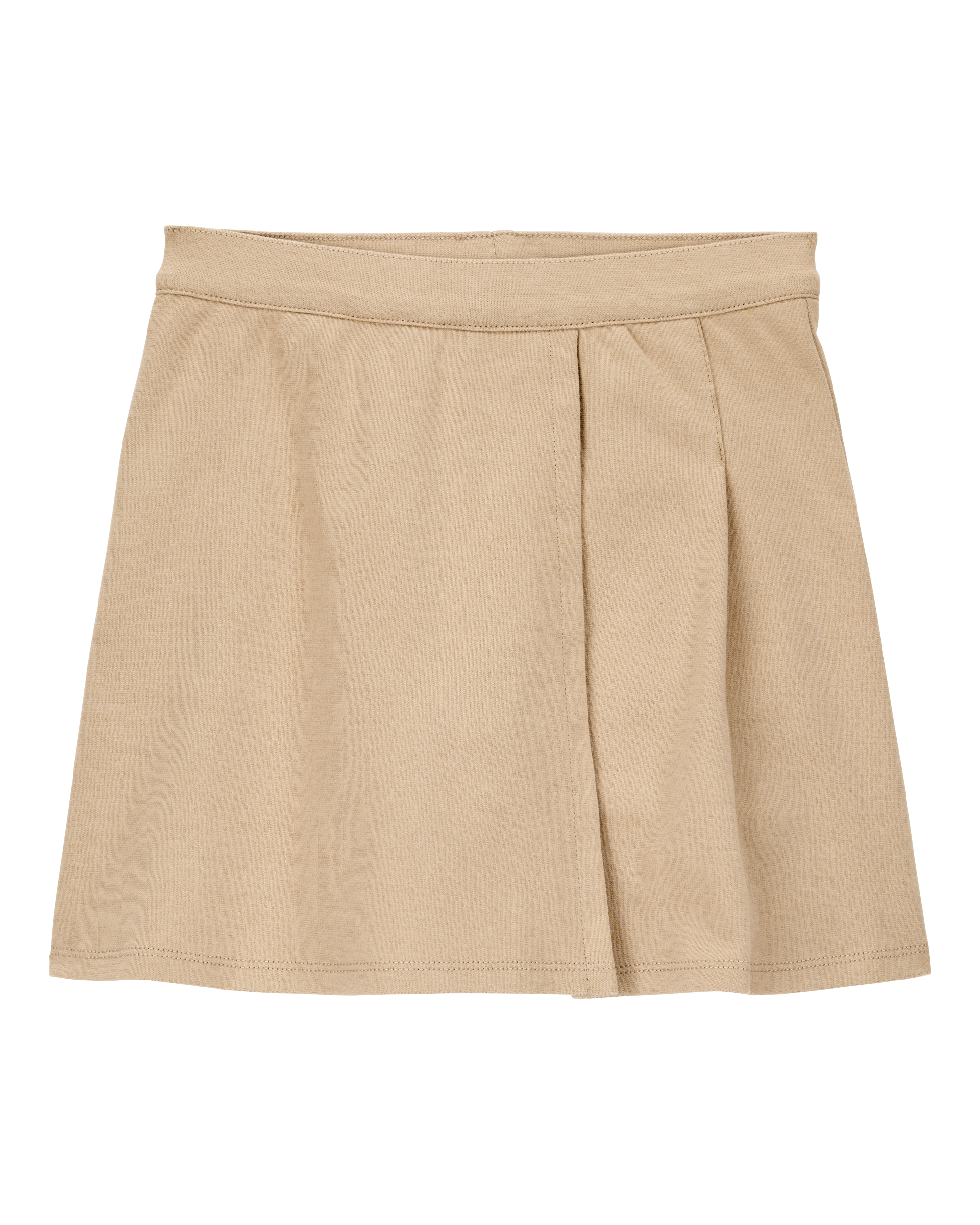 Kid Ponte Knit Uniform Skort - Khaki