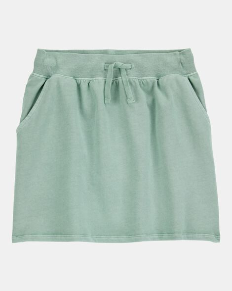 Kid Active Drawstring French Terry Skort - Green