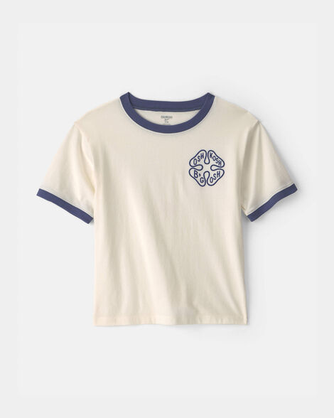 Boys OshKosh Clover Graphic Tee - Cream
