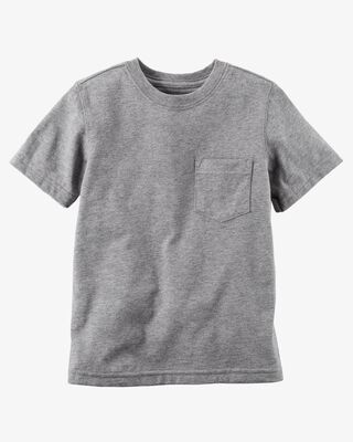 Product image 1 of Kid Solid Short-Sleeve Pocket Tee - Grey