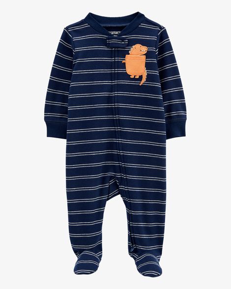Product image 1 of Baby Dinosaur 2-Way Zip Cotton Sleep & Play Pajamas