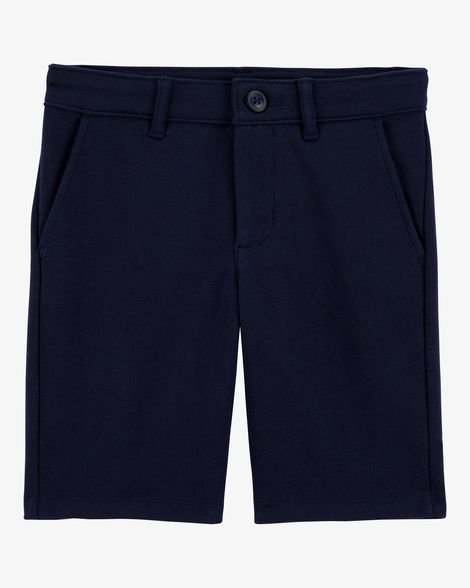 Kid Ponte Knit Uniform Pants - Navy