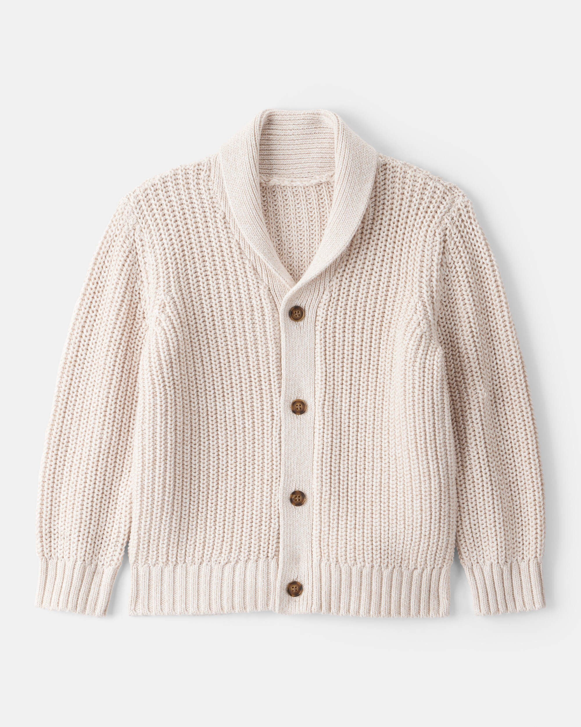 Boys Long-Sleeve Cardigan Sweater - Ivory