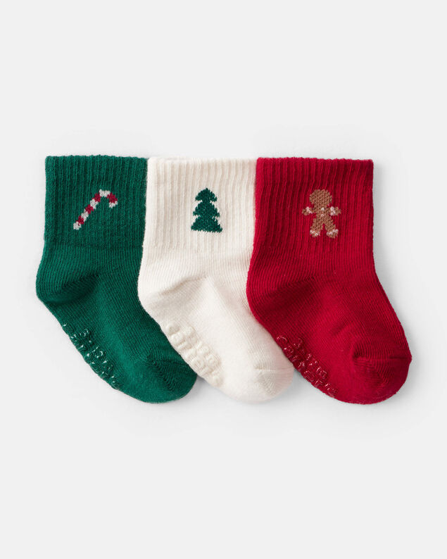 Product image 1 of Baby 3-Pack Christmas Ankle Socks