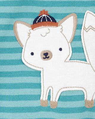 Product image 2 of Toddler 1-Piece Fox Striped 100% Snug Fit Cotton Footie Pajamas
