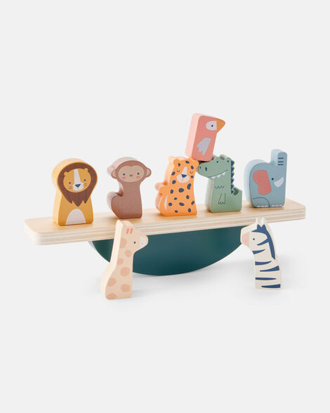 safari wooden activity toy set