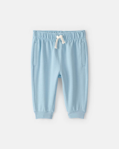 baby boy french terry pants - blue