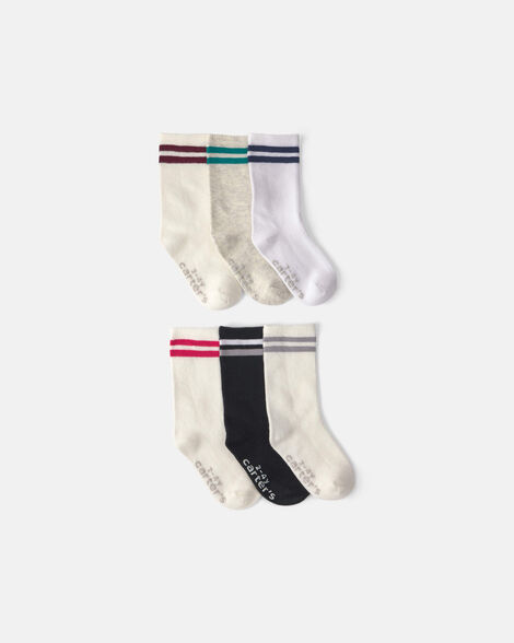 toddler boy 6-pack varsity striped crew socks