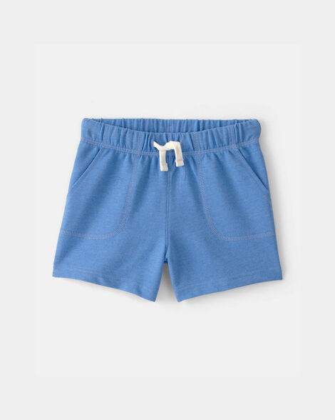 toddler boy french terry shorts - blue