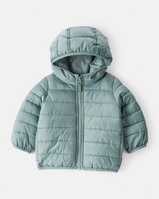 Baby Packable Hooded Puffer Jacket - Purple