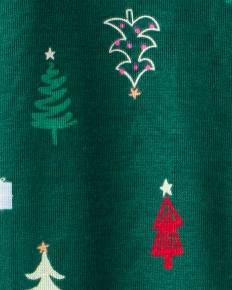 Baby Green Trees 100% Cotton Long-Sleeve Sleep & Play Pajamas - Green