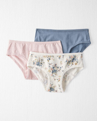 Product image 1 of Girls 3-Pack Organic Cotton Underwear