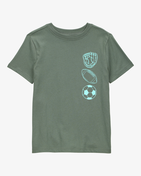 boys sports mvp graphic tee - olive