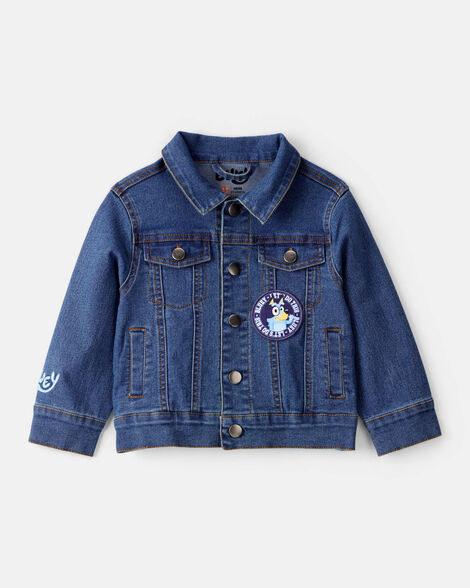 baby bluey denim jacket - medium wash