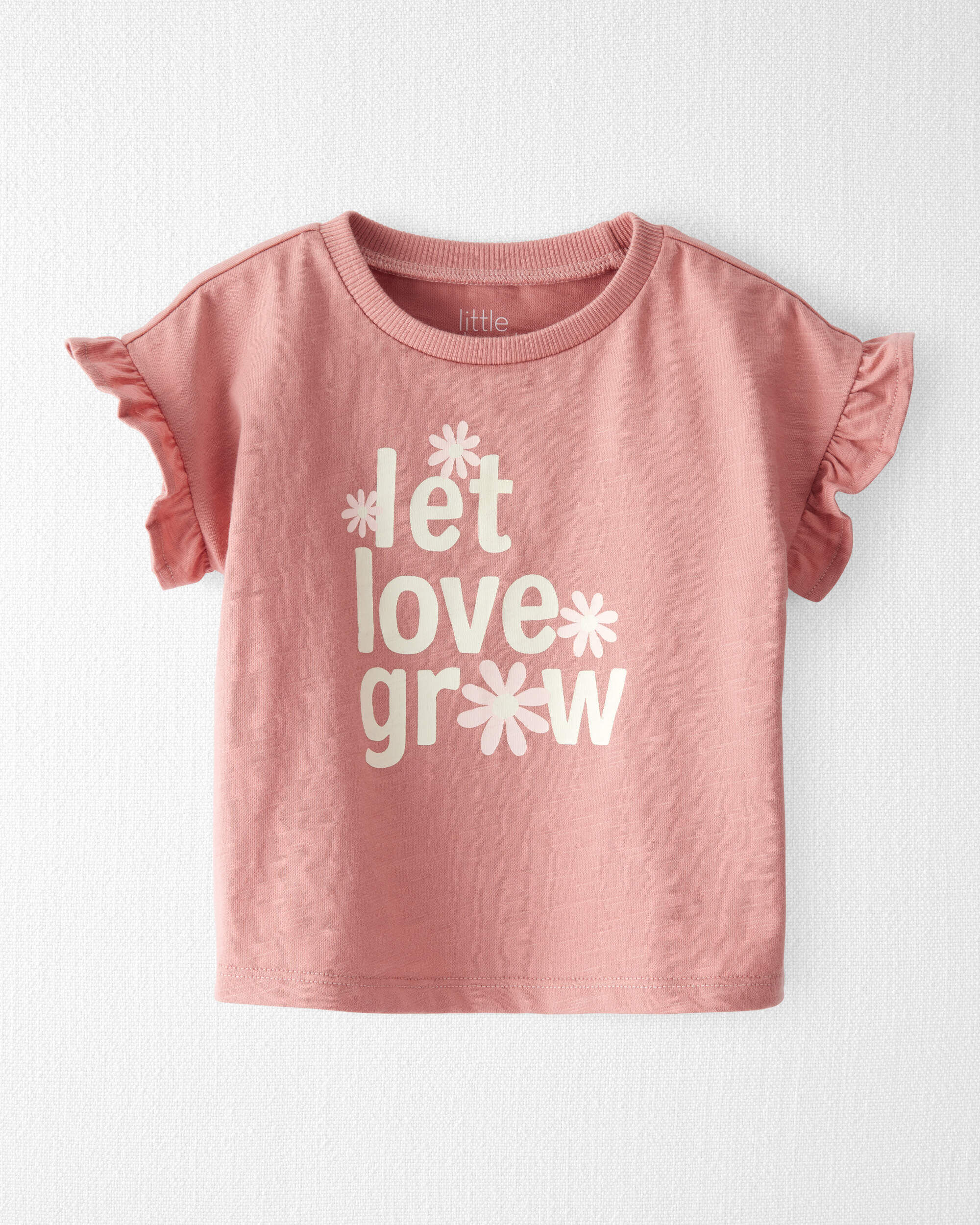 Baby Organic Cotton Let Love Grow Flutter Tee - Little