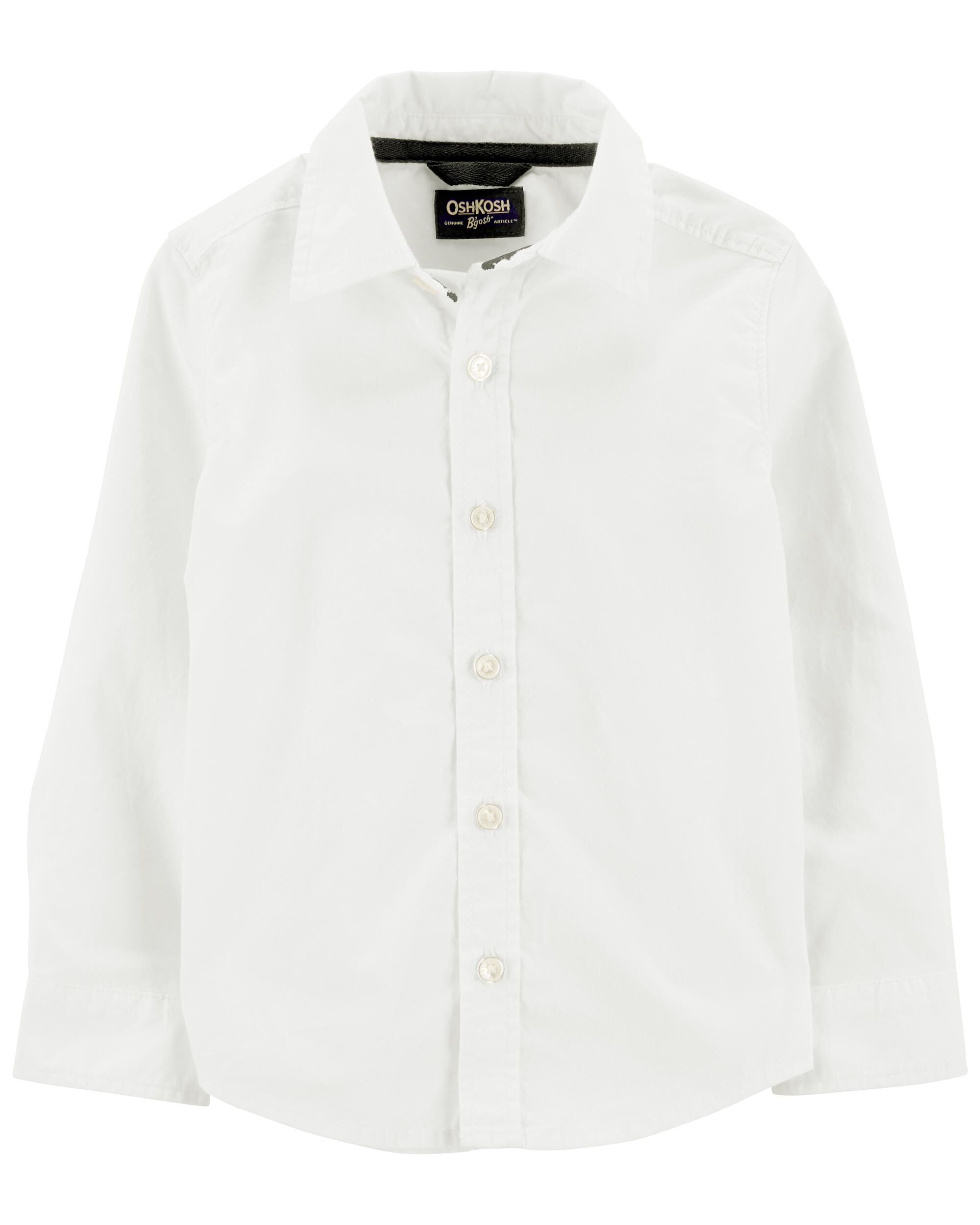 Toddler white button up shirt 2025