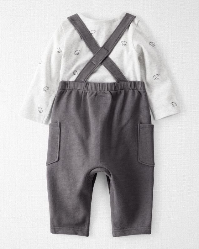 Product image 2 of Baby 2-Piece Organic Cotton Overall Set in Bear Print
