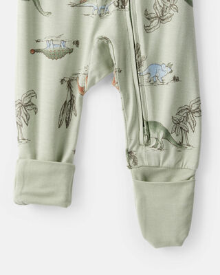 Product image 2 of Baby Boy Dinosaur Print PurelySoft Long-Sleeve Sleep & Play - Green