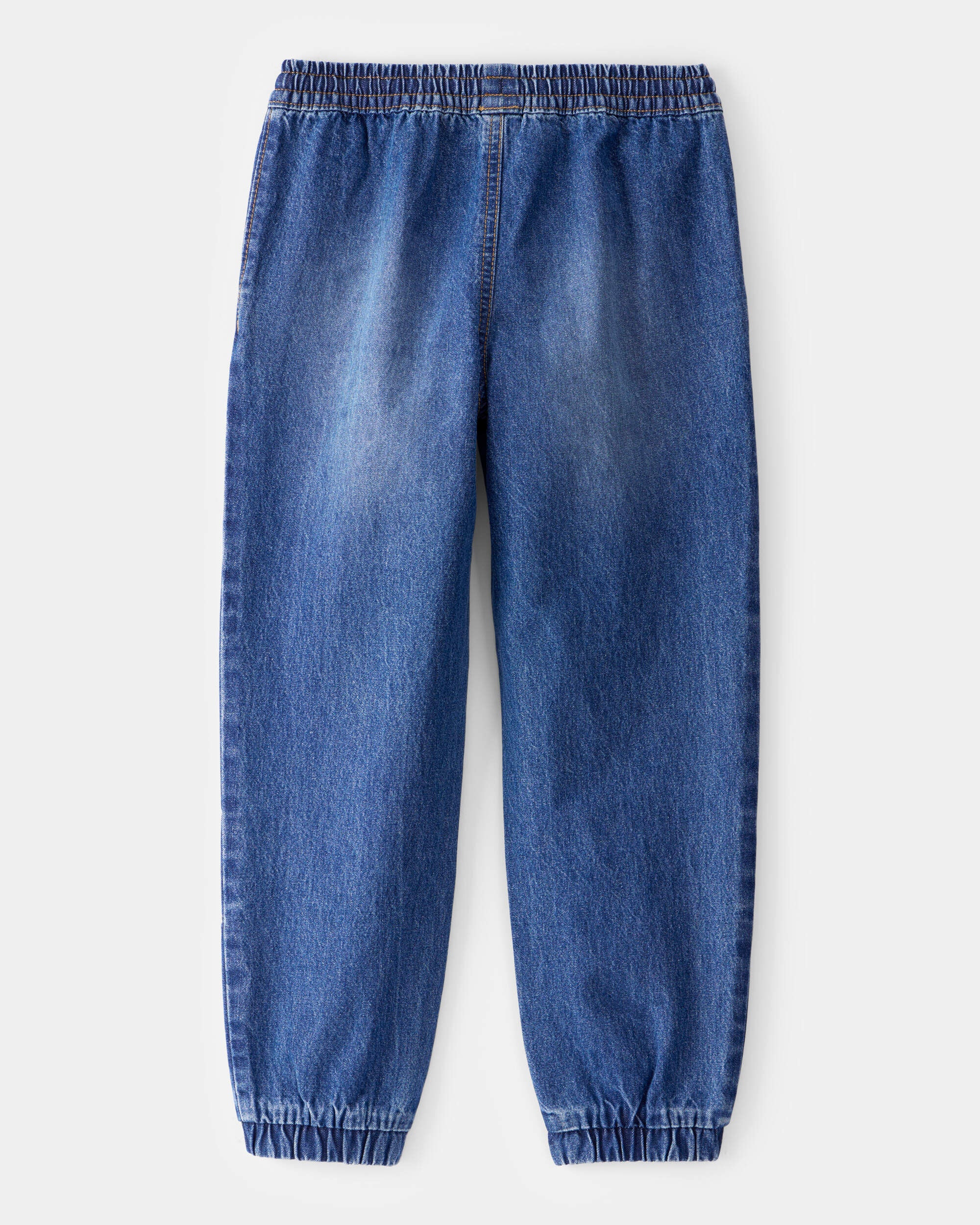 Kid Tapered Iconic Denim Drawstring Joggers - Medium Wash