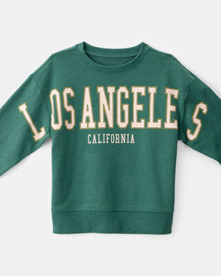 Product image 2 of Boys Los Angeles French Terry Pullover Sweatshirt - Green