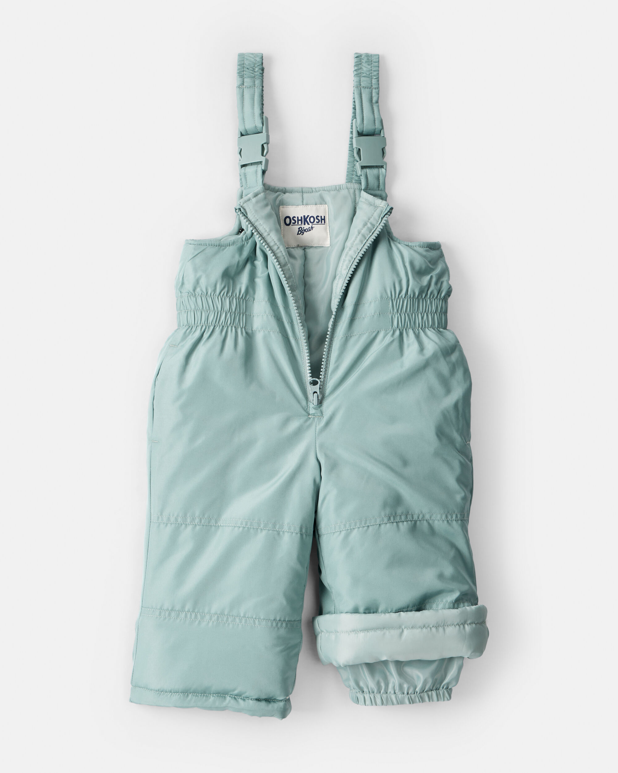 Baby Girl 2-Piece Polka Dot Hooded Snowsuit Jacket & Bib Set - Green