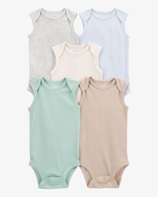 Product image 1 of Baby 5-Pack Sleeveless Bodysuits
