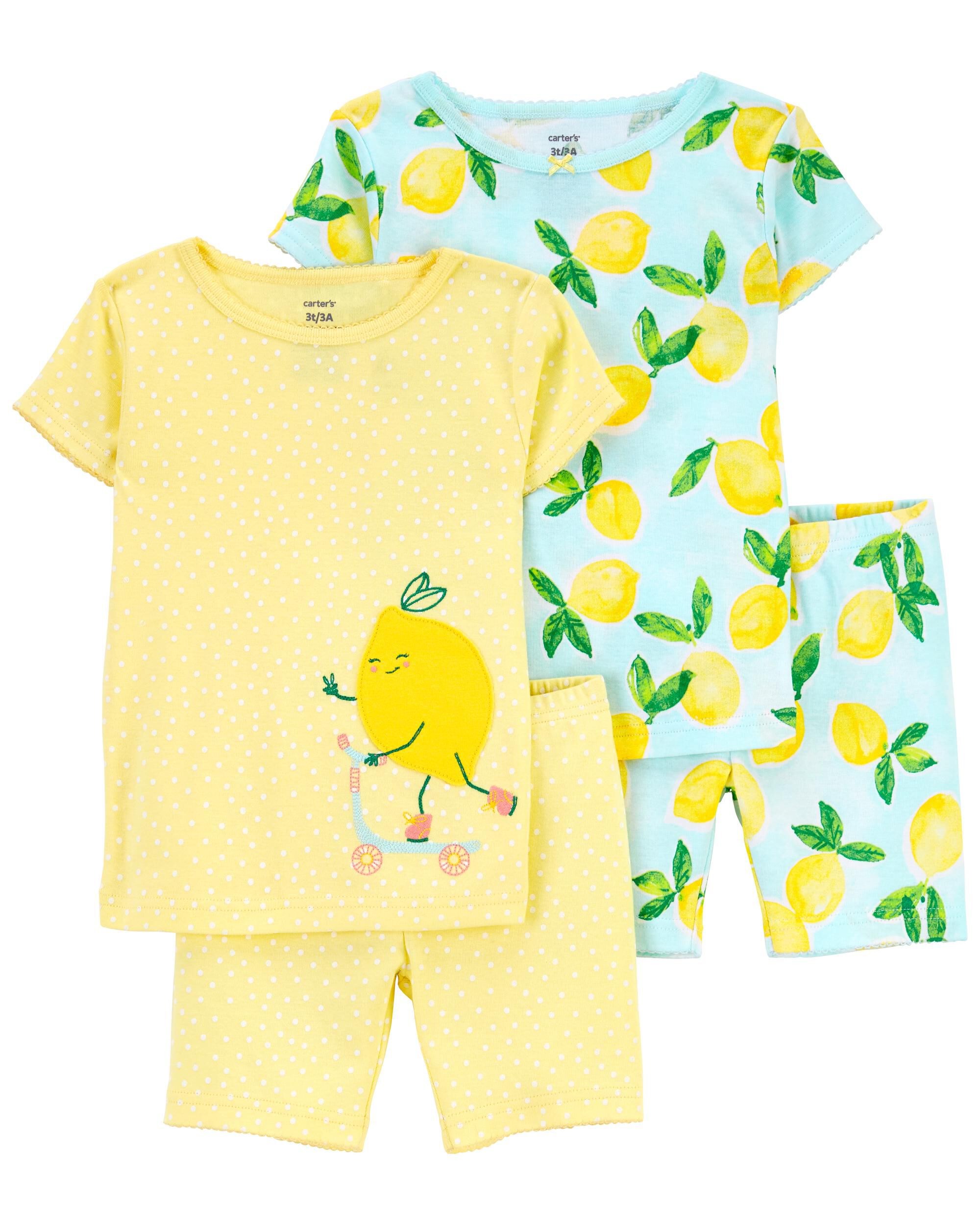 Baby 4 Piece Lemon 100 Snug Fit Cotton Pajamas Carter s Carter s
