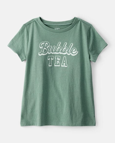 girls bubble tea short-sleeve graphic tee - green