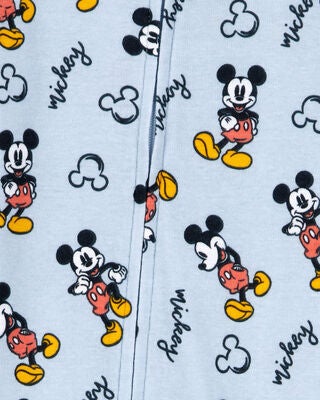 Product image 2 of Baby Disney© Mickey Mouse Snug Fit Cotton Footie 1-Piece Pajamas - Blue