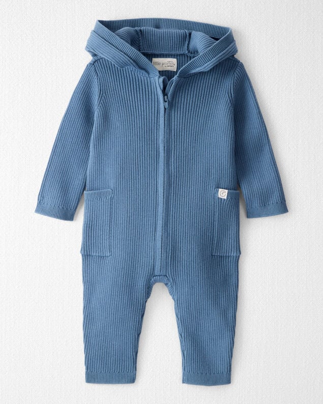 Product image 1 of Baby Organic Cotton Ribbed Sweater Knit Jumpsuit