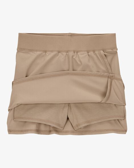 Product image 3 of Kid 2-Pack Active Stretch Uniform Skorts - Khaki