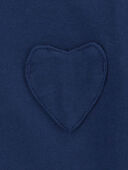 Navy - Toddler Heart Long-Sleeve Jersey Tee, Selected