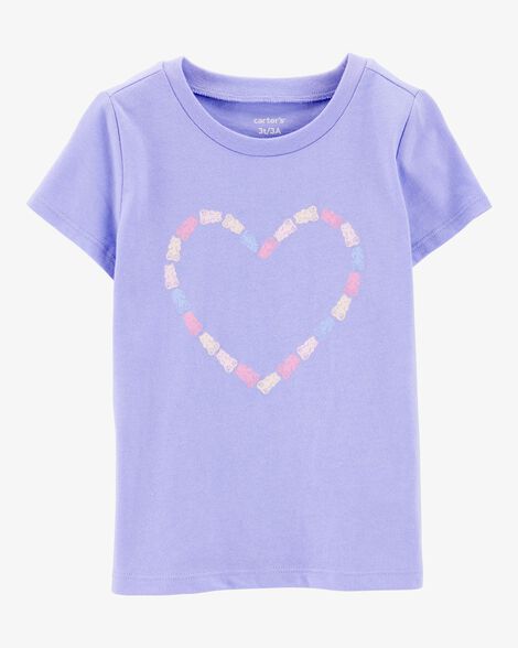 Product image 1 of Toddler Girl Gummy Bear Heart Graphic Tee