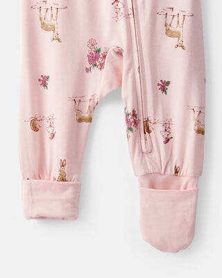 Product image 2 of Baby Girl Deer & Floral Print PurelySoft Sleep & Play - Pink