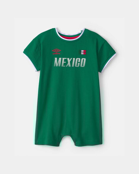 baby umbro mexico romper - green