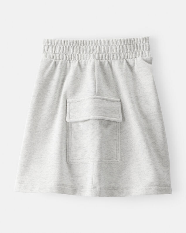 Product image 2 of Girls French Terry Cargo Skort - Grey