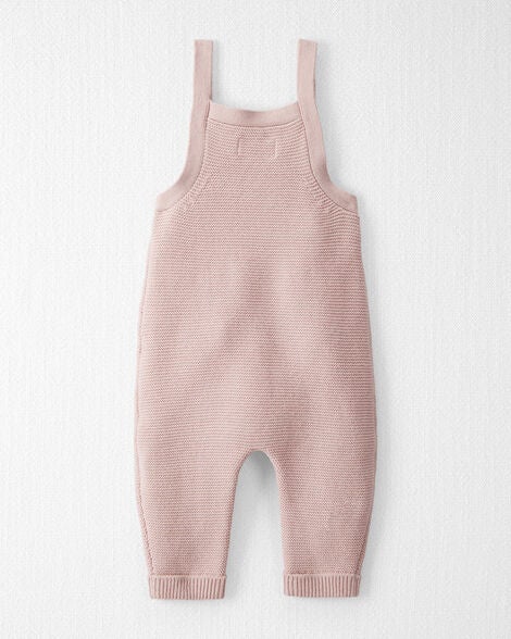  Product image 4 of Baby Organic Cotton Sweater Knit Overalls in Perfect Pink

