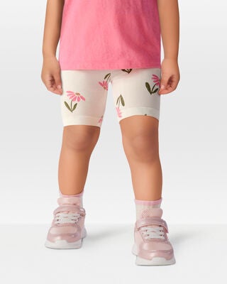Product image 2 of Toddler Floral Bike Shorts - Ivory