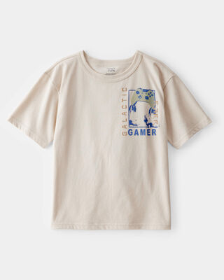 Product image 1 of Kid Galactic Gamer Short-Sleeve Graphic Tee - Cream