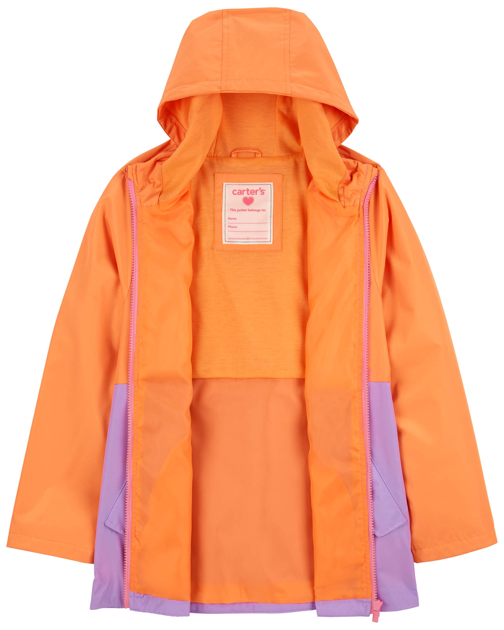 Kid Colorblock Rain Jacket Carter s Carter s