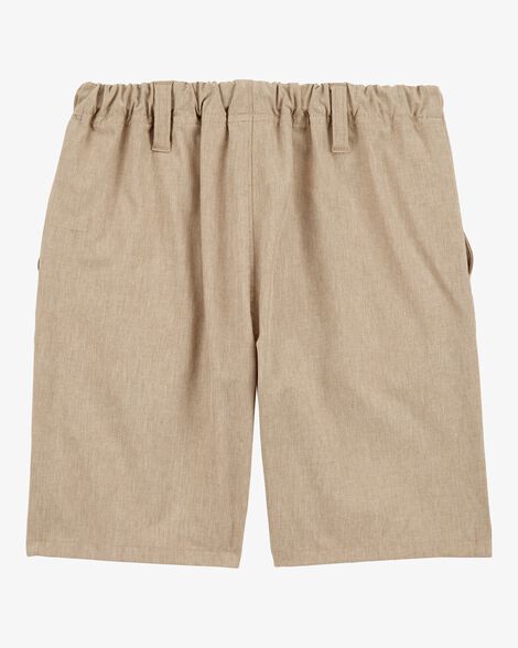 Boys Active Pull-On Uniform Shorts - Khaki