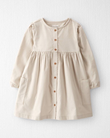  Product image 1 of Toddler Organic Cotton Corduroy Button-Front Dress